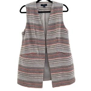 ATMOSPHERE Vest Waistcoat Multicolor Open‎ Front Size 8